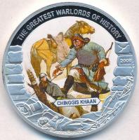 Libéria 2009. 5$ "Nagy Hadvezérek - Dzsingisz kán" multicolor, tanúsítvánnyal T:PP Liberia 2009. 5 Dollars "The Greatest Warlords of History - Chinggis Khaan" multicolor, with certificate C:PP