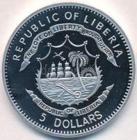 Libéria 2009. 5$ "Nagy Hadvezérek - Dzsingisz kán" multicolor, tanúsítvánnyal T:PP
Liberi...