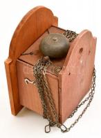 Schwarzwaldi fali óra, ofszet számlappal, hiánytalan, működik, 18×14 cm