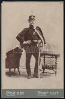 cca 1890 Magyar katona díszruhás fotója. 11x16 cm