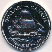 Kanada 1979. 1$ Ag Griffon-hajó tanúsítvánnyal T:BU Canada 1979. 1 Dollar Ag Griffon ship with certificate C:BU