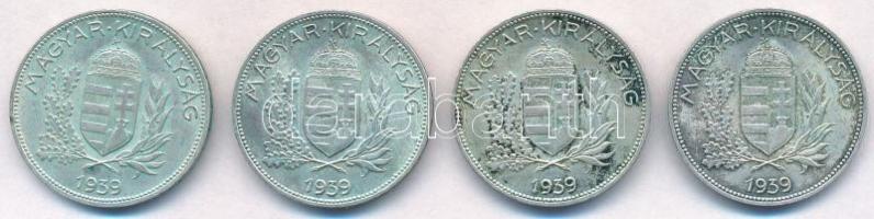 1939. 1P Ag (4x) T:2 patina