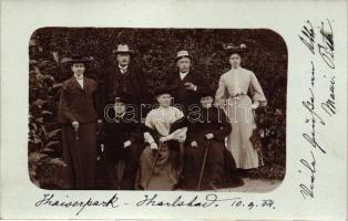 1904 Karlovy Vary, Karlsbad; Kaiserpark / family photo