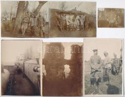 14 db érdekes I. világháborús fotó, főleg egy ágyús üteg katonáiról