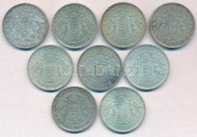 1938. 2P Ag "Madonna" (9x) T:2,2- patina