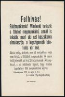 1919 A kiskundorozsmai tanácsköztársasági direktórium felhívása a parasztsághoz.