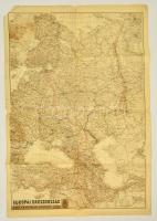 1942 Európai Oroszország térképe, 1:500000, M. Kir. Honvéd Térképészeti Intézet, a hajtások mentén szakadásokkal, 94×63 cm