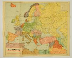 cca 1942 Európa térképe (az 1941. novemberi állapotok szerint), 1:8000000, M. Kir. Honvéd Térképészeti Intézet, 77×63 cm