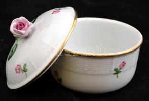 Herendi virág mintás hiányos teás készlet, kézzel festett, jelzett, hibátlan