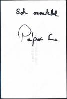 Pápai Erika (1959-) színésznő aláírása az őt ábrázoló képen