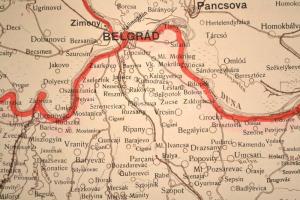 1915 A Szerb háború nagyméretű térképe. Magyar Földrajzi Intézet kiadása 122x95 cm