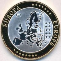 ~2002. "Emlékérem az euróövezet országainak közös valutájáról - Vatikán" aranyozott, ezüst...