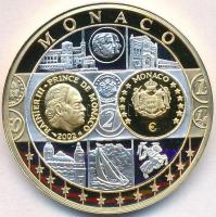 ~2002. Emlékérem az euróövezet országainak közös valutájáról - Monaco aranyozott, ezüstözött Cu-Ni emlékérem (35,1mm) T:PP