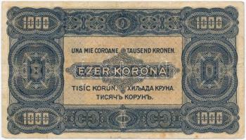 1923. 1000K "Magyar Pénzjegynyomda R.t. Budapest" nyomdahely jelöléssel T:III