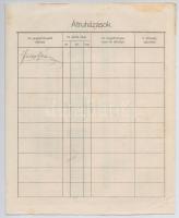 Marcali 1929. "Hitelbank Részvénytársaság" névre szóló tíz részvénye egyben, összesen 100P...