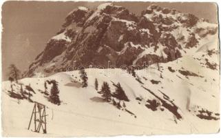 WWI Italian front in the mountains, skiing patrols and cableway for transporting resupply - 2 photo ...