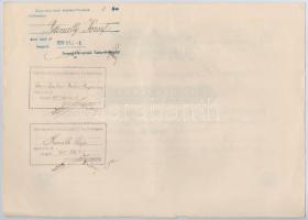 DN (1927) "Szeged-Csongrádi Takarékpénztár" névre szóló, öt darab  részvénye egyben 500P-r...