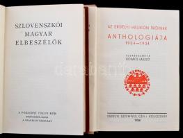 Vegyes könyvtétel, 2 db: 
Az Erdélyi Helikon íróinak anthologiája 1924-1934. Szerk.: Kovács László....
