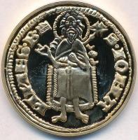 DN "A legértékesebb magyar érmék - Károly Róbert aranyforintjának replikája" aranyozott Cu...