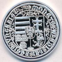 DN A legértékesebb magyar érmék - II. Ulászló ezüst guldinerének replikája ezüstözött Cu emlékérem, tanúsítvánnyal (40mm) T:PP