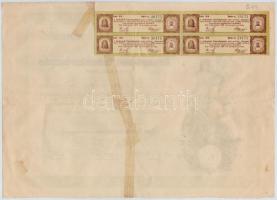 3db-os rossz állapotú részvény tétel, benne: Tiszafüred 1910. "Tiszavidéki Bank Részvénytársasá...