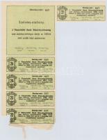 3db-os rossz állapotú részvény tétel, benne: Tiszafüred 1910. "Tiszavidéki Bank Részvénytársasá...