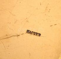 Régi alpakka és réz tárgyak: több jelzett (Berndorf, Hacker), tálkák, kínálókosár, tartók, stb, össz...