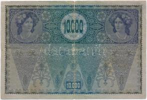 1918. 10.000K hátlap rajzos, "DEUTSCHÖSTERREICH" felülbélyegzéssel T:III- ly