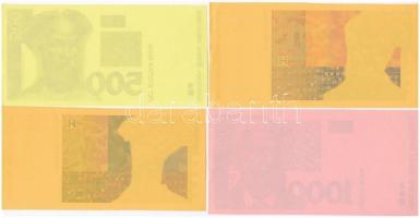 Horvátország 1993 (1994). 5K előlapi színpróba + 50K előlapi színpróba + 200K előlapi és hátlapi szí...