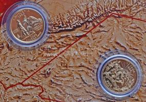 Amerikai Egyesült Államok 1999-2006. 25c Cu-Ni "50 állam" (8xklf) New York, Delaware, Mass...