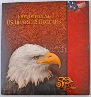 Amerikai Egyesült Államok 1999-2006. 25c Cu-Ni "50 állam" (8xklf) New York, Delaware, Mass...