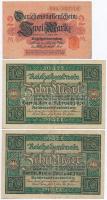 Német Birodalom 1914. 2M + Weimari Köztársaság 1920. 10M + Német Harmadik Birodalom 1937. 1M (2x) + ...
