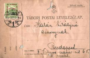 1915 Tábori Postai Levelezőlap kisgyerekek fotójával / WWI Feldpost with children's photo (b)