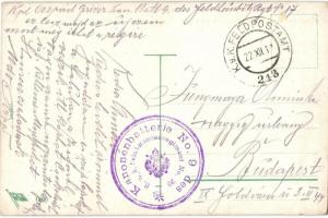 22 db régi K.u.K. katonai motívumlap, közte 2 fotóval, sok lap hátoldalán Tábori Tarackosezred Paran...