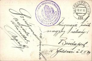 22 db régi K.u.K. katonai motívumlap, közte 2 fotóval, sok lap hátoldalán Tábori Tarackosezred Paran...