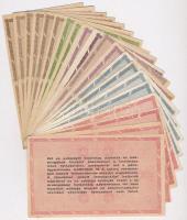 1946. 20db-os vegyes magyar adópengő bankjegy tétel, közte fordított címeres T:III,III-