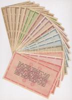 1946. 20db-os vegyes magyar adópengő bankjegy tétel, közte fordított címeres T:III,III-