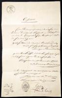1819-1844 2 db szignettás német nyelvű okmány
