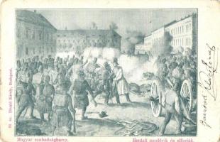 Magyar szabadságharc, Hentzit meglövik és elfogják, Divald Károly 66. sz. / Hungarian Revolution of 1848 (kopott sarkak / worn corners)