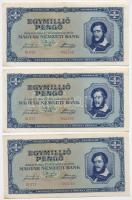 1945. 1.000.000P (6x) sorszámkövetők T:I-,II