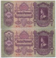 1930. 100P (4x) sorszámkövetők T:I