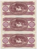 1989. 100Ft (3x) sorszámkövetők T:I,I-