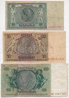 Németország / Weimari Köztársaság 1929. 10M + 20M + Német Harmadik Birodalom 1933. 50M T:III,III-
G...