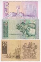 Dél-Afrika 1990-1994. 5R + 1990-1993. 10R + 1982-1985. 20R T:III
South Africa 1990-1994. 5 Rand + 1...
