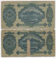 1930. 20P (4x) T:III,III-,IV egy ragasztott