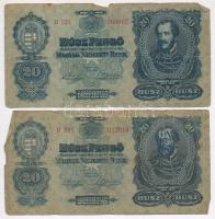 1930. 20P (4x) T:III,III-,IV egy ragasztott
