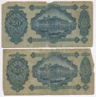 1930. 20P (4x) T:III,III-,IV egy ragasztott