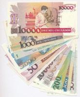 Brazília 1966-1990. 11db-os bankjegy tétel, egy kivételével hajtatlanok T:I,II
Brazil 1966-1990. 11...