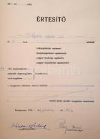 cca 1910-1940 Nagy irat hagyaték tétel. Kb 100 db vegyes hivatalos és magán irat. Miniszterelnökségi...