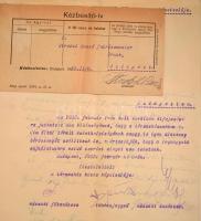 cca 1930 Bp., a Bertalan-udvarral kapcsolatos iratok: számlák, véghatározatok, bérleti szerződések, ...